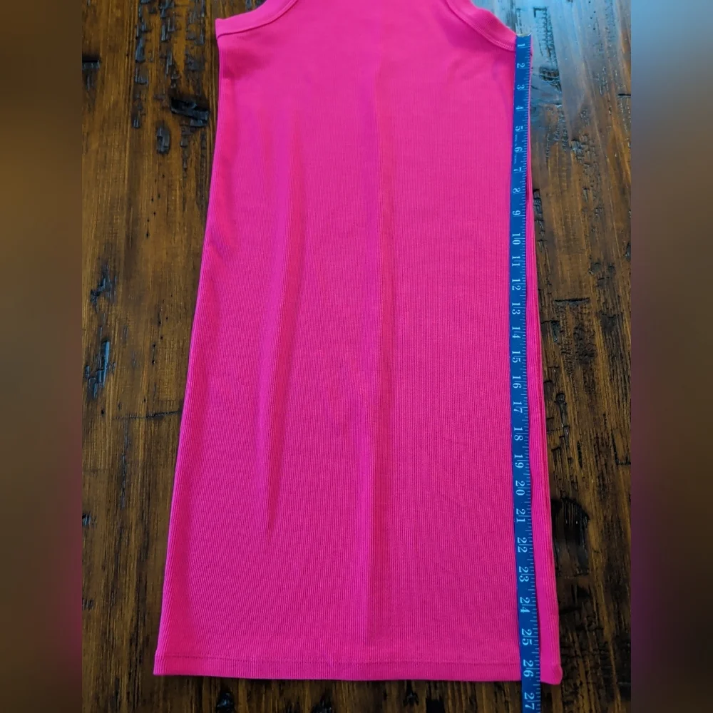 Old Navy Bright Pink Tank Mini Bodycon Dress Size Small New - Picture 11 of 15